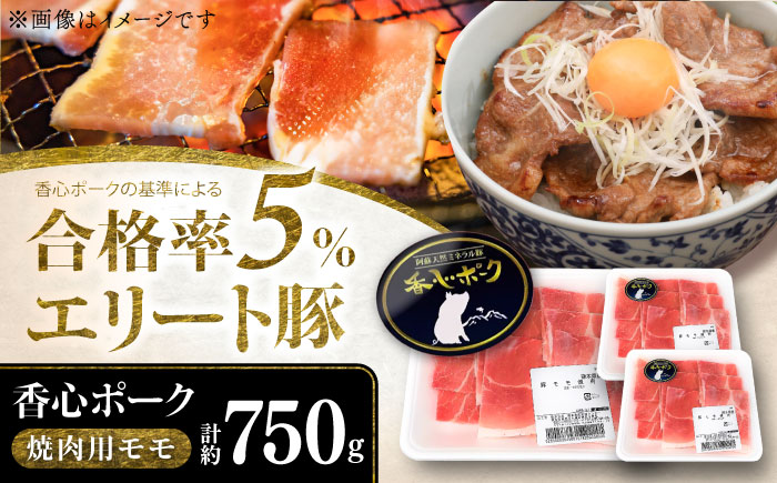 【香心ポーク】焼肉用モモ 約750g(250g×3パック)【有限会社コーシン】 [BHAH005]