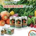 【ふるさと納税】 国産 緑黄色 野菜 ジュース 12缶セット ｜健康 飲料 無添加 ダイエット 栄養豊富 低カロリー 濃厚 セット 国産 安心 こだわり おススメ 人気 銀賞 受賞 雑誌掲載