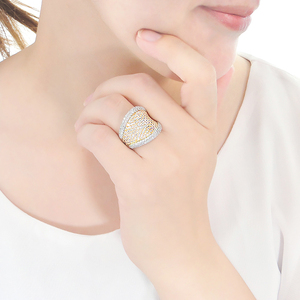 指輪 プラチナ PT900 K18YG イエローゴールド コンビ ダイヤモンド 2.5ct リング レディース パヴェ 幅広 逆甲丸 ボリューム【f272-ptyg】  ALPAZ093  | ダイヤ