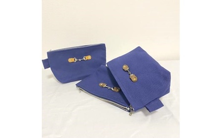舟形ポーチ NAVY【38017】