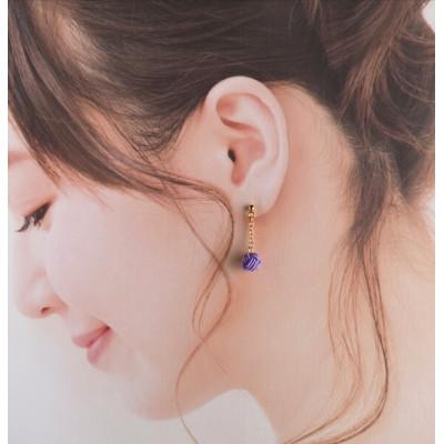 ふるさと納税 京丹後市 *桔梗色* 『花時』アシンメトリーピアス/水引ピアス |  | 02