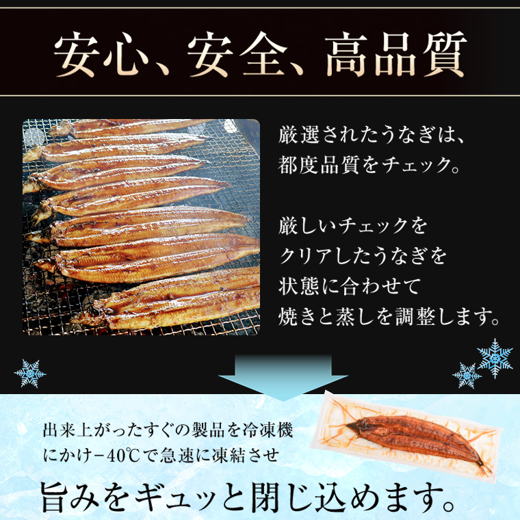 【E57003】＜定期便・計3回(連続)＞うなぎ蒲焼・大(有頭)(2尾・計330g以上✕3回、タレ、山椒付)　_イメージ3