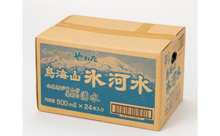 3回定期便【水の郷百選】山形県 鳥海山 氷河水（ひょうがすい） 500ml×24本 天然水 ミネラルウォーター 軟水 F2Y-6302