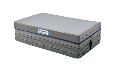 ムアツ マットレス スタンダード ダブル 三つ折り 折りたたみ マットレス 約 10cm 敷布団 敷き布団 寝具 ハード シーツ 専用シーツ付 綿 ピンク 昭和西川 体圧分散 通気性 寝返りサポート 