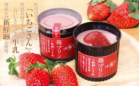 佐賀県産ブランド“いちごさん”100％使用 苺プリン６個入 080-F169