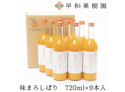 【早和果樹園】味まろしぼり（720ml×9本）（B962-2）