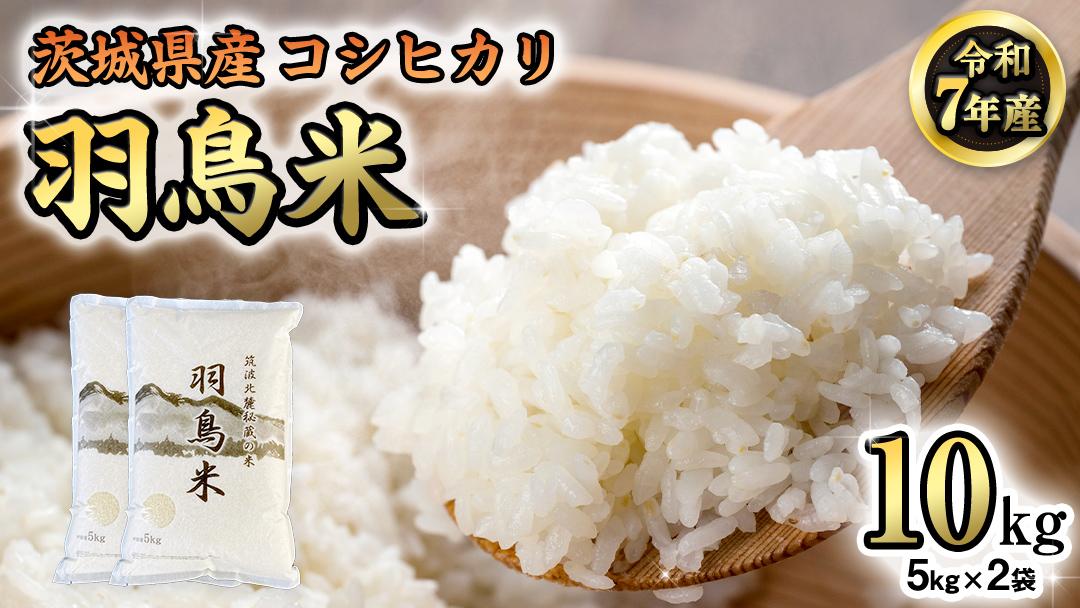 《 令和7年産 先行予約 》 コシヒカリ 「幻の米 羽鳥米」 10kg (5kg × 2袋) 筑波北麓秘蔵米 お米 ごはん 精米 コメ 白米 国産 茨城県 桜川市 限定 期間限定 数量限定 銘柄米 [