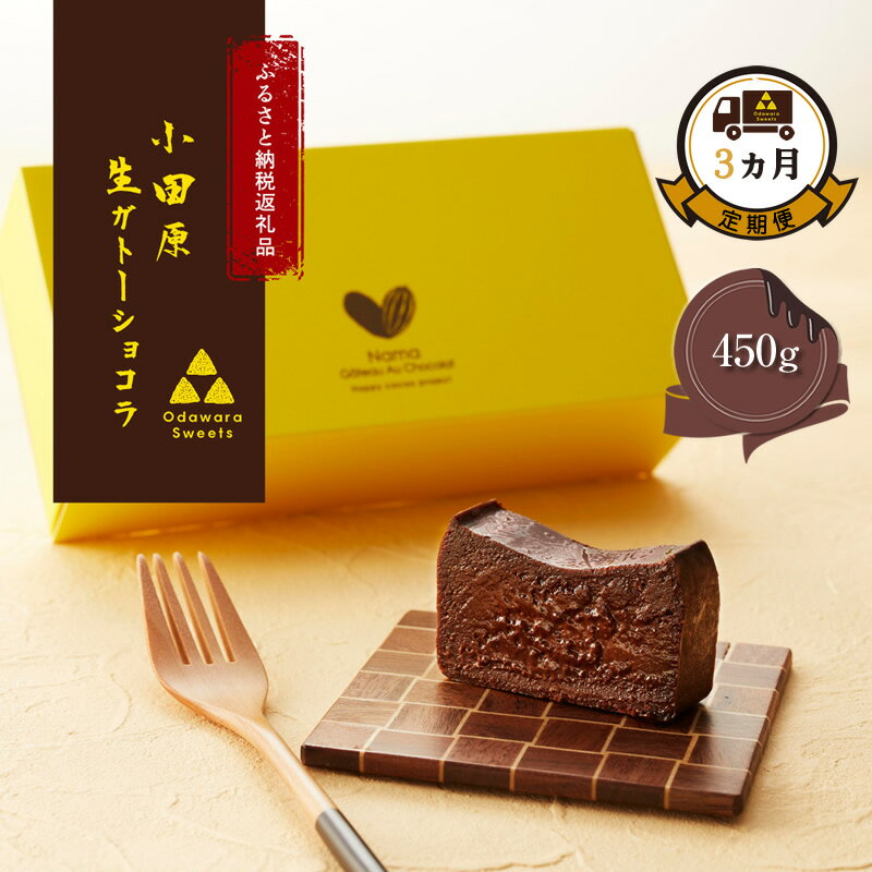 【ふるさと納税】【定期便3ヶ月】幸せの生ガトーショコラ 450g【チョコレート 特濃厚 濃密な味わい 極上の口溶け 極上のチョコレート 一流の料理人 チョコレート本来の味わいと甘み カカオの風味やコク カカオ 至極の逸品 神奈川県 小田原市 】