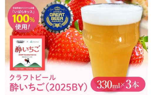 
                  【ジャパン・グレートビア・アワーズ2026 銀賞受賞】【数量限定】【ぬりや】クラフトビール 酔いちご（2025BY）330ml3本セット【ビール お酒 アルコール 苺 いちご いばらキッス 麦芽 ホップ 常磐大学 水戸市 茨城県】(GW-13)
                