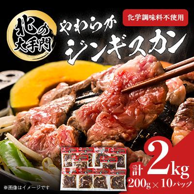 ふるさと納税 旭川市 北の大手門　やわらかジンギスカン　合計2kg(200g×10パック)_01630