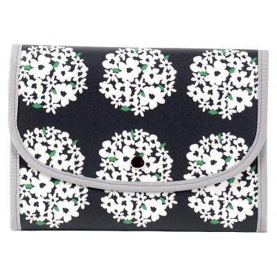 ふるさと納税 島原市 マルチケース(ジャバラタイプ)サークルフラワー ブラック Lサイズ