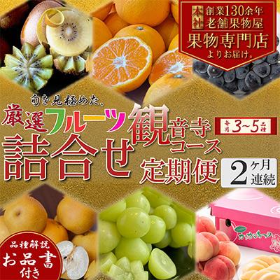 ふるさと納税 観音寺市 【毎月定期便】専門店厳選!旬を見極めた、厳選フルーツ詰合せ【観音寺コース】全2回