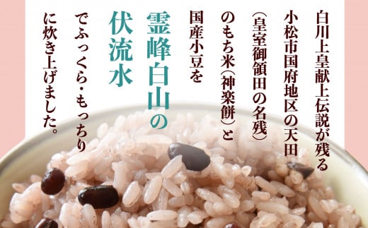赤飯 小松市産　天田の赤飯パック　160ｇ12個入り