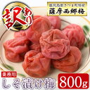 【ふるさと納税】＜訳あり・業務用＞薩摩西郷梅しそ漬け梅(800g)まろやか 南高梅 梅 梅干し うめぼし 紫蘇 しそ 粒 大きい 業務用 訳あり 簡易包装 常温【薩摩西郷梅生産組合】