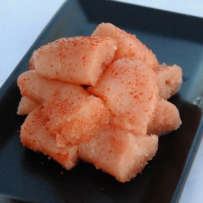 ふるさと納税 宗像市 無着色辛子明太子 コロコロカット(450g)【まるい縁】_HA1074