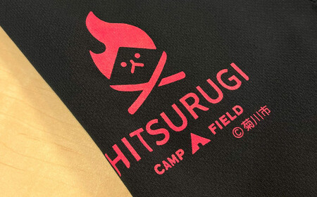 【LLサイズ】火剣山キャンプ場 ロゴ入り オリジナルポロシャツ ポロシャツ（ブラック）×ロゴマーク（赤） 服 男女兼用 メンズ レディース キャンプ 衣類 オリジナル シャツ