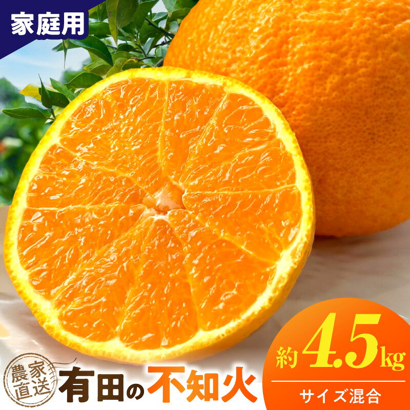 【ふるさと納税】【2027年先行予約】 有田 不知火 約 4.5kg 家庭用 3月発送 完熟 甘み 酸味 バランス みかん 柑橘 フルーツ デザート 果実 むきやすい ジューシー 農家直送 傷あり お取り寄せ 和歌山県 湯浅町 送料無料