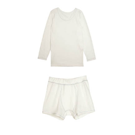 
                  Fleepボーイズインナー　ミルクセット（長袖）1セット ／ 綿100％ キッズ 肌着 下着 アンダーウェア 日本製 埼玉県 No.538
                