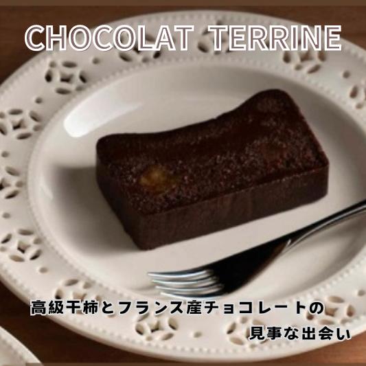 【ふるさと納税】 『CHOCOLAT TERRINE』（ショコラテリーヌ）洋菓子 スイーツ ギフト 高級 チョコレート 干し柿使用 冷凍 ヴァローナ 御菓子つちや〔014-015〕岐阜県 大垣市
