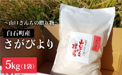 【先行予約】令和6年産新米！ 特別栽培米 さがびより 5kg 白米～山口さんちの贈り物～【y'scompany】米 お米 さがびより サガビヨリ 特別栽培米 白米 お米 [IAS005]