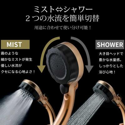 ふるさと納税 山県市 マイクロナノバブル シャワーヘッド 「バブリーミスティシャワー2.0(ブロンズゴールド)ストップ有」 |  | 02