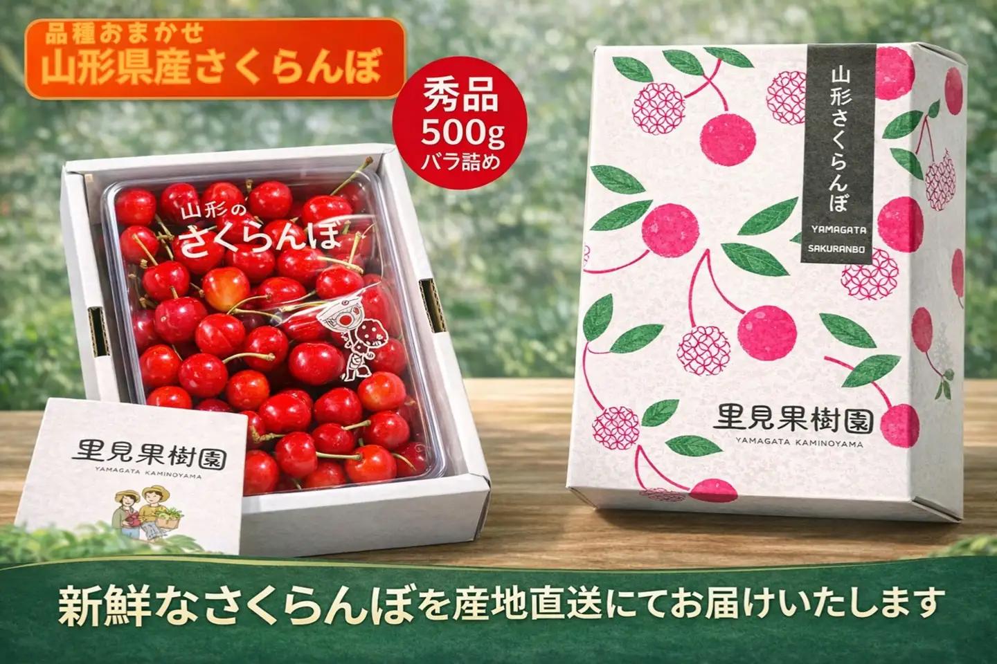 さくらんぼ（品種おまかせ）５００ｇ以上　秀品以上　0079-2607