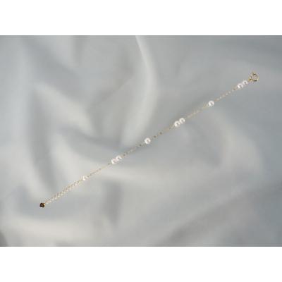 ふるさと納税 甲府市 K18 イエローゴールド あこや真珠 ステーションパールブレスレット 4.0-5.0mm No.67 |  | 03