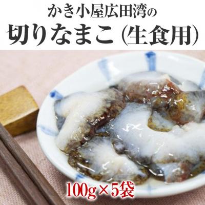 ふるさと納税 陸前高田市 切りなまこ(生食用)100g×5袋 かき小屋広田湾 ナマコ 海鼠 珍味 冷凍