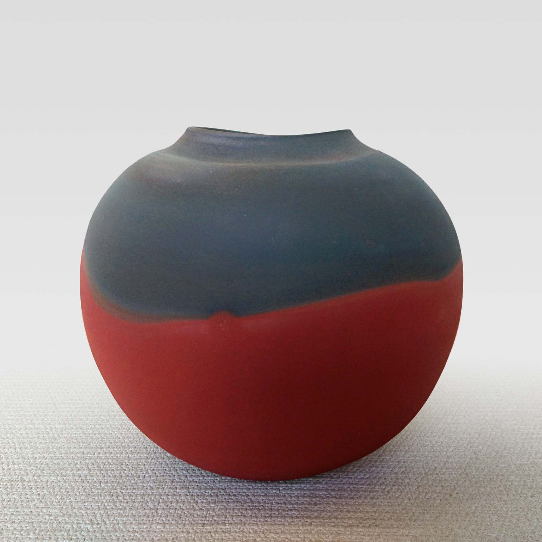 五代伊藤赤水作 無名異窯変壺