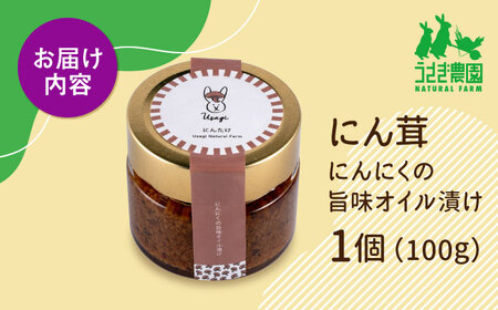 にん茸 にんにくの旨味オイル漬け (100g×1個)【うさぎ農園】[AYDJ005]