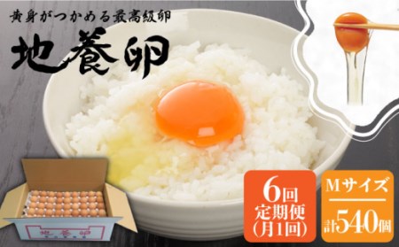 【黄身がつかめる最高級の卵】【6回定期便】かきやまの「地養卵」 Mサイズ 90個×6回定期便＜垣山養鶏園＞ [CBB007]