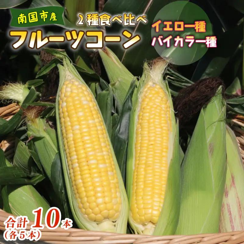 【2027年先行予約】とうもろこし 2種食べ比べ 合計10本 (イエロー バイカラー) とうもろこし フルーツコーン