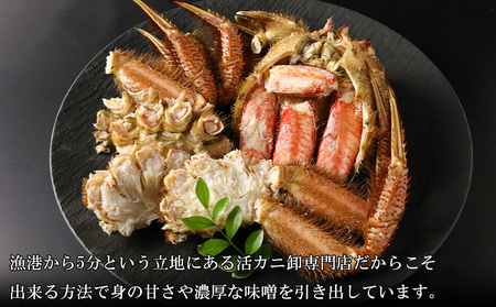 【特大】北海道産 冷凍ボイル毛ガニ (900g-1kg前後) 2尾 AS120