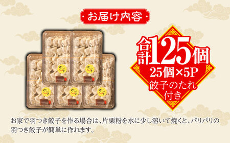 冷凍 博多一口餃子 25個入り×5パック＜麺専科げんき＞那珂川市 餃子 博多 冷凍 ぎょうざ 一口餃子 ひとくち餃子 博多餃子[GEG002]