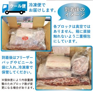 長崎県産 雲仙高原赤豚 ブロック肉3種 約1900g