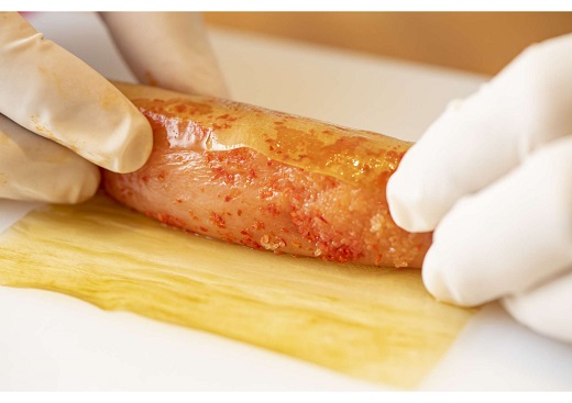 AB371.【元祖博多めんたい重】めんたい重の昆布巻き明太子３本セット【辛子明太子】