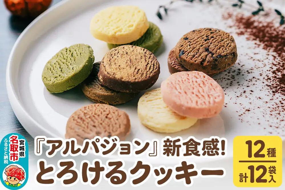 アルパジョン 新食感！とろける クッキー 12種 計12袋入 ベルギー産 チョコレート 使用