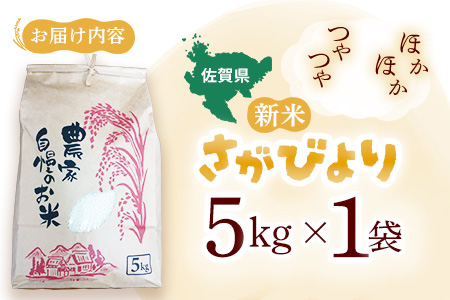 【連続特A受賞米】佐賀県基山町の米・令和6年産 新米 さがびより(精米)5kg〈生産者直送〉【米 ブランド米 特A 冷めても美味い 5kg ふるさと納税】A3-A094001