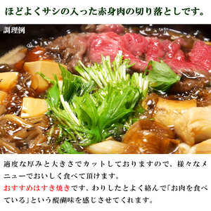 愛媛県西予市産 伊予牛絹の味西予どすこい牛黒毛和牛切り落とし（モモ肉又はウデ肉）780g NAN0005
