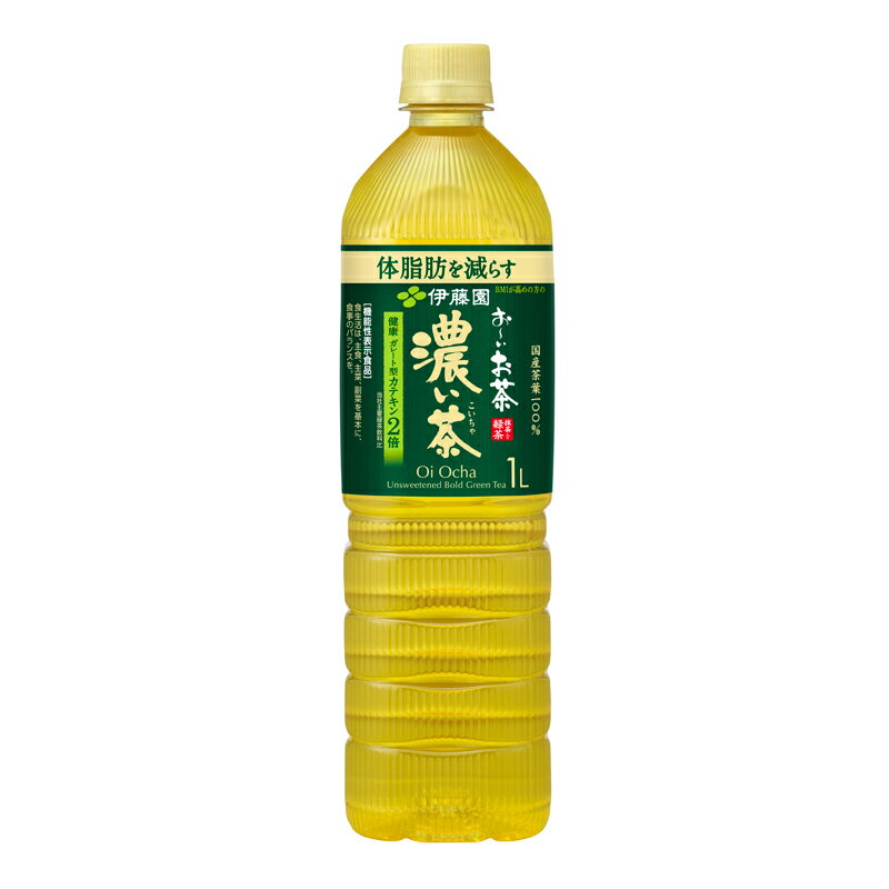 【ふるさと納税】 おーいお茶 濃い茶 計24本 1L × 12本 2ケース お届け 防災備蓄 茶 ペットボトル 飲料 緑茶 機能性表示食品 伊藤園 防災