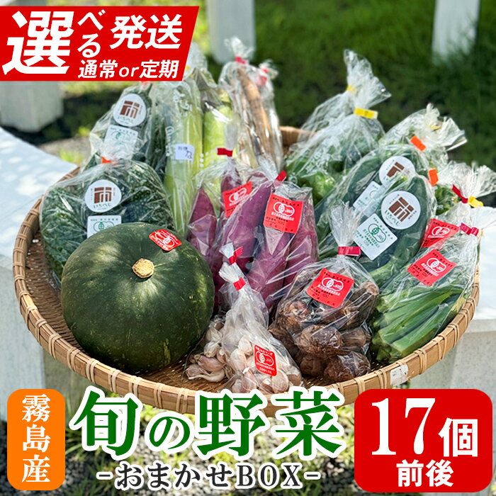 【ふるさと納税】《選べる発送》霧島市産の野菜おまかせBOX 17個前後(通常便・定期便12回) 国産 霧島市 野菜 やさい セット せっと おまかせ 詰め合わせ 旬【FoodBase】