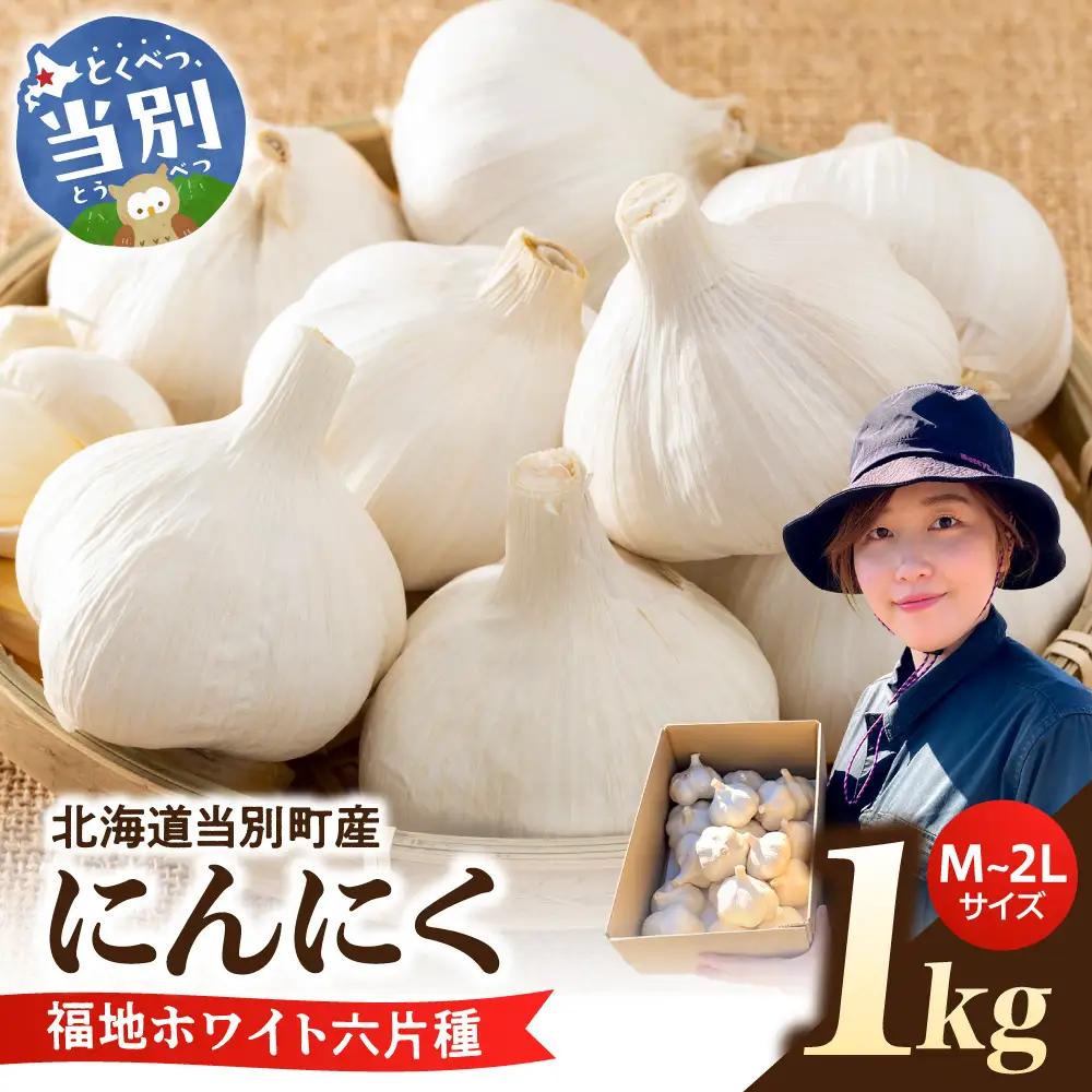 北海道産にんにく（福地ホワイト六片種）1kg にんにく