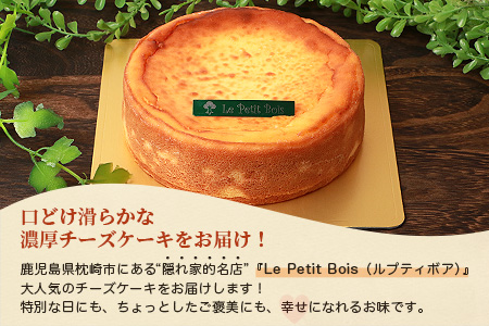 【2月より順次発送】Le Petit Boisの濃厚 チーズケーキ 4号 直径12cm A8-1【配送不可地域：離島】