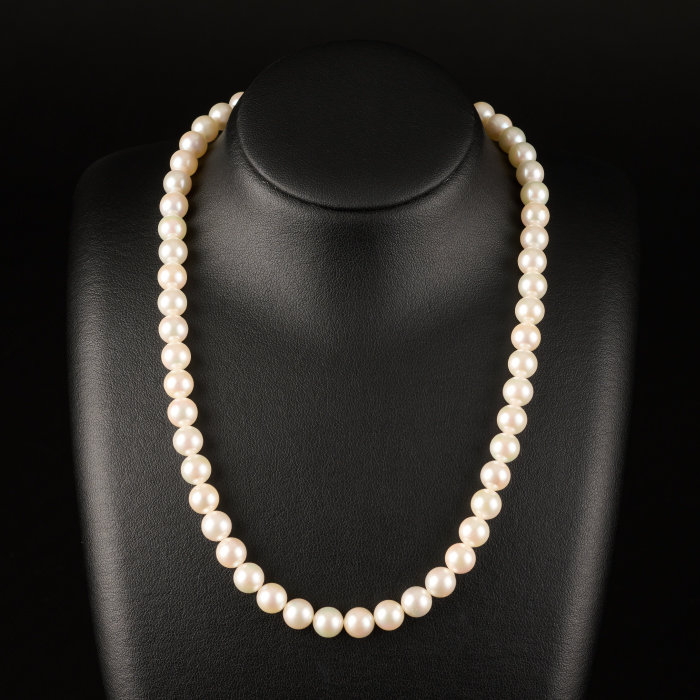 鑑別書付 7.5～8mmアコヤ真珠ネックレス・イヤリングorピアスセット：C508-001_イメージ3