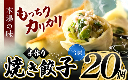 メディアで話題！ ニンニク不使用 手作り焼き餃子 ( 冷凍 ) 20個 【 手作り餃子の店 吉春 】 | 料理 食品 ぎょうざ ギョーザ 餃子 焼き餃子 焼餃子 本場 麺点師 調布 東京