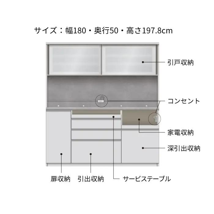 キッチンボード JN-1800R [No.1215] ／ 家具 インテリア 岐阜県