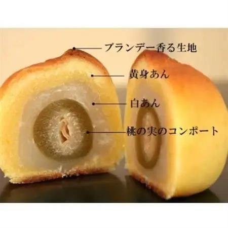 ありそうでなかった、桃の実の桃山 『桃ゆめ』10個 化粧箱入 皇室献上菓匠三省堂 和菓子【配送不可地域：離島】【1279677】