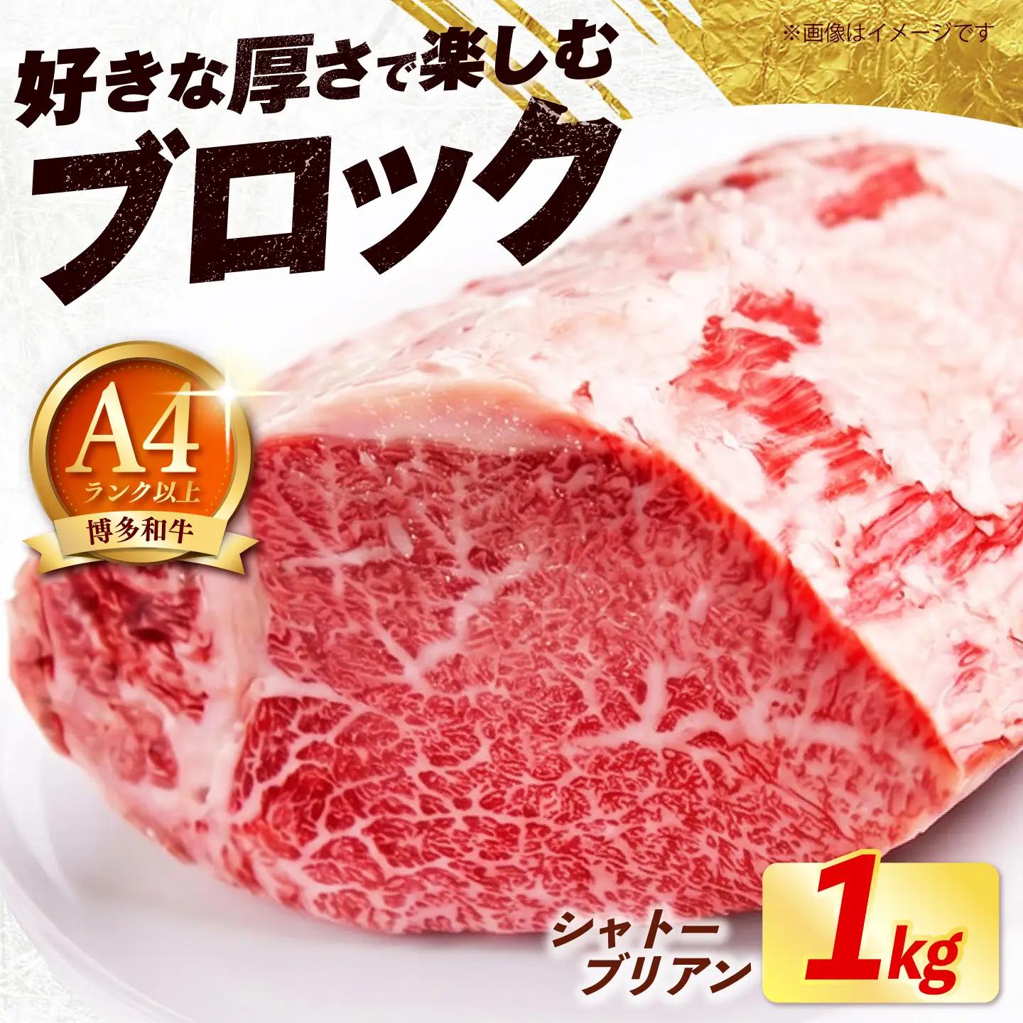 【希少部位！】博多和牛 シャトーブリアン ブロック 1kg 《築上町》【肉のくまもと屋】[ABEZ007]