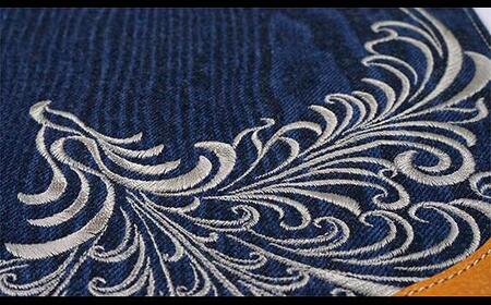 【WOOD DENIM】ノートカバー［A5：刺繍バージョン］