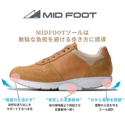 ふるさと納税 大和郡山市 ミッドフット 25.0cm BEIGE(ベージュ) レザースニーカー 婦人靴 牛革 MF001JL |  | 02